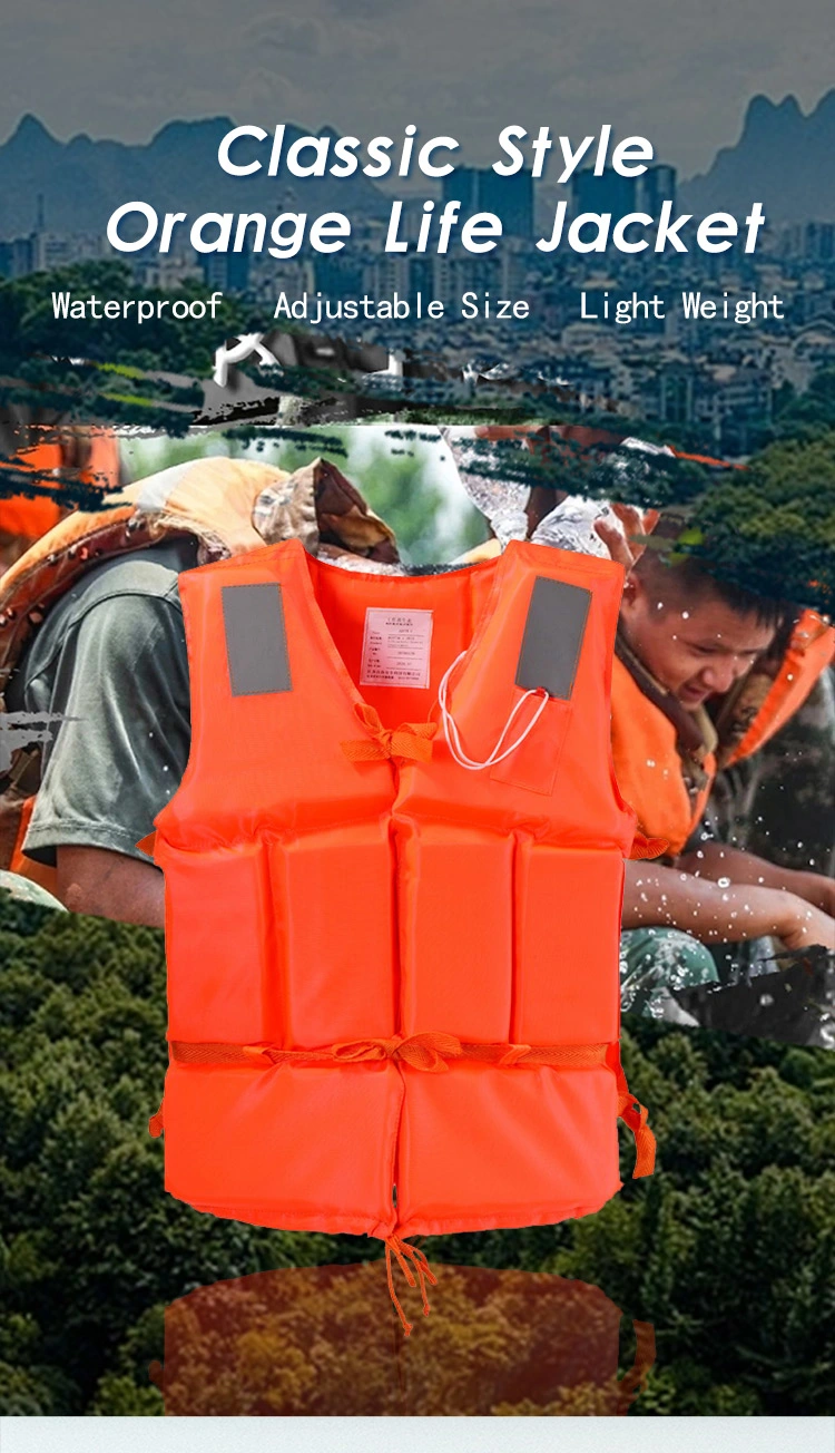 Factory Supplying Cheap Foam Orange Work Life Jacket