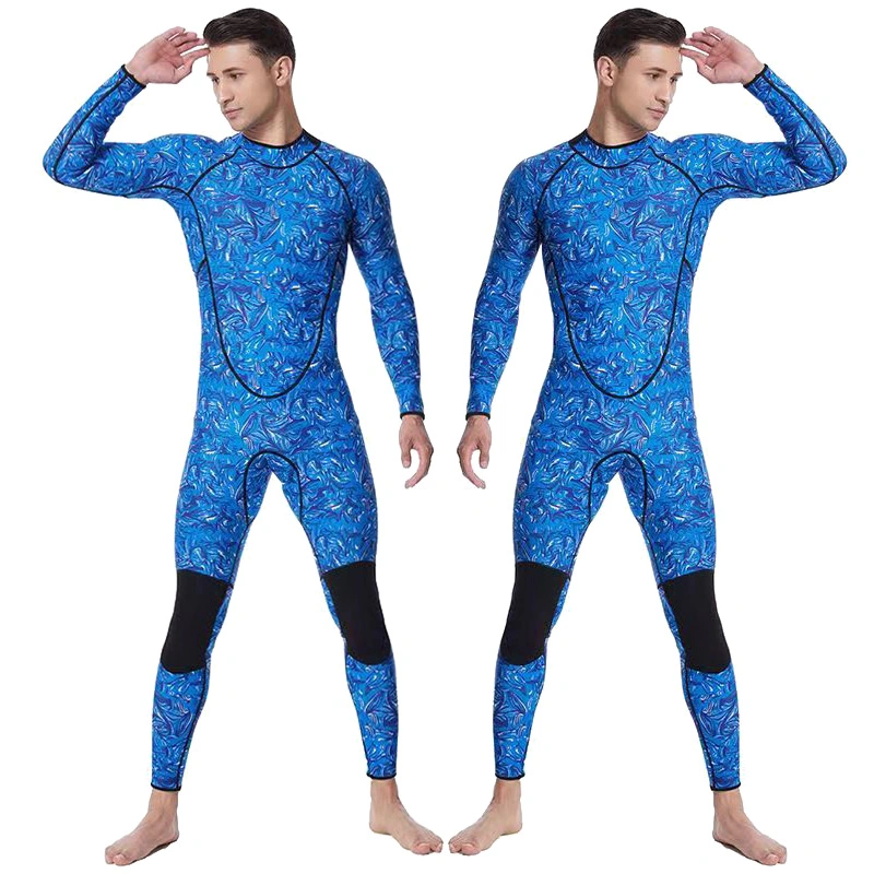 3mm Neoprene Wetsuit Camouflage Long Sleeve Diving Sportwear for Men