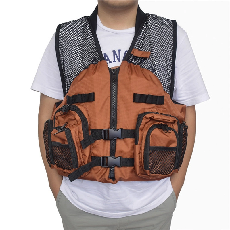 Multifunctional Fishing Vest Universal Safety Life Jacket Waterproof Quick Dry Polyester Mesh Outdoor Survival Men Women Hiking Fishing Jackets Bl15358