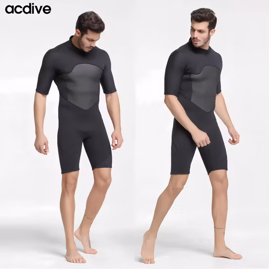 in Stock Fast Shipping Short Sleeve 2mm Neoprene Men Surfing Scuba Diving Wetsuit