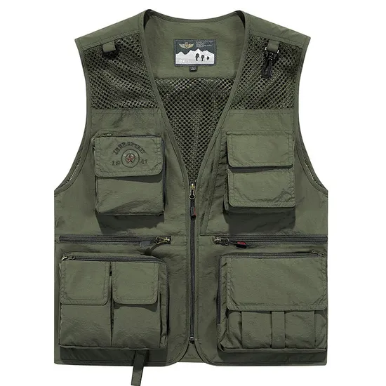 OEM Service Quilted Lined Men Nylon Casual Outdoor Workwear Life Jacket