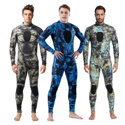Spearfishing Wetsuits for Men′s, 1.5mm Neoprene Camo Full Body One Piece Diving Suits Wyz19065