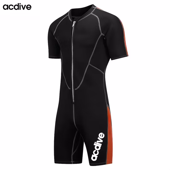 in Stock Fast Shipping Short Sleeve 2mm Neoprene Men Surfing Scuba Diving Wetsuit