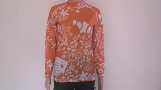 Hot Sale Full Sublimated Rashguards UV Swimwear Sportswear Printed Rash Guard for Woman 