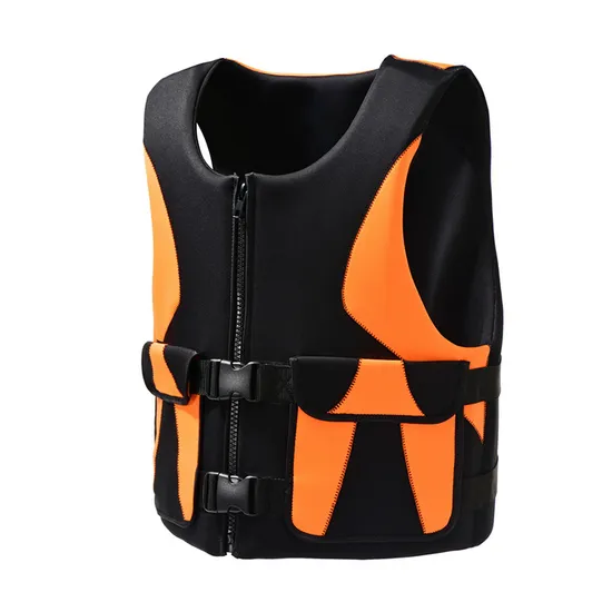 Orange Neoprene Men Women Adult Foam Life Jackets for Fishing Sea Play 