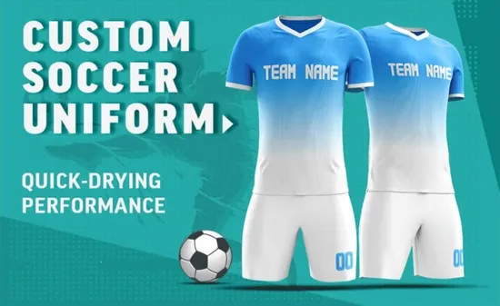 Youth Design Team Soccer Uniforms Custom Logo Sublimation Football Jersey 