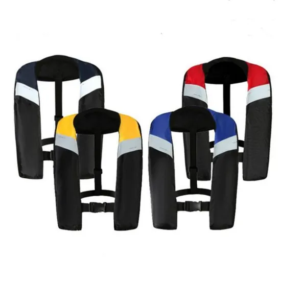 Manufacture Custom 150n High Buoyancy Sea Fishing Boating Inflatable Life Jacket Vest 