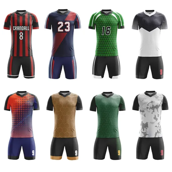 Youth Short Sleeve Football Training Shirt Custom Sublimation Soccer Uniform 