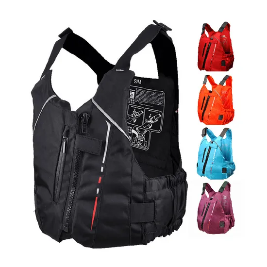 Colorful Nylon PVC Foam Men Life Jacket for Water Sports 